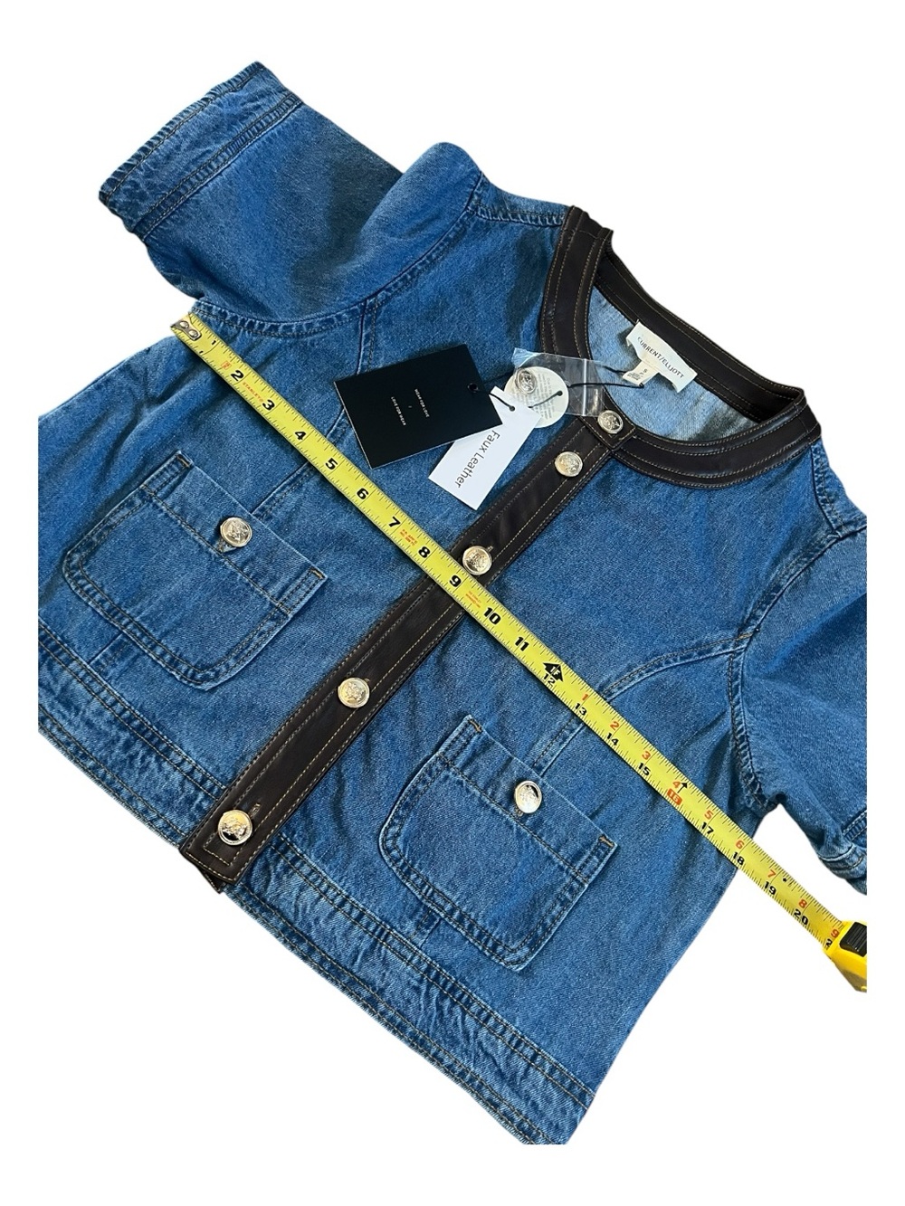 Current Elliot Faux Leather Trim Denim Shirt
Jacket - Picture 6 of 12
